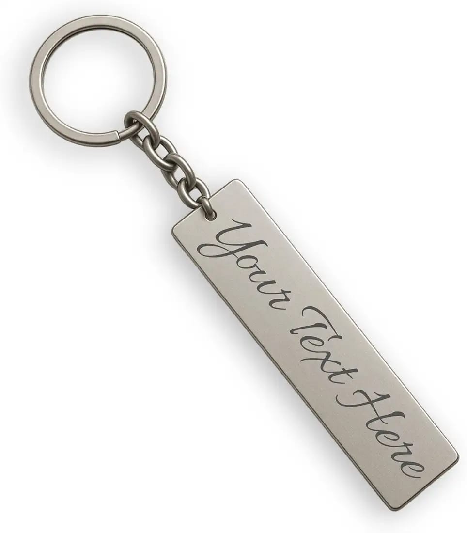 Personalised name engraved keychain