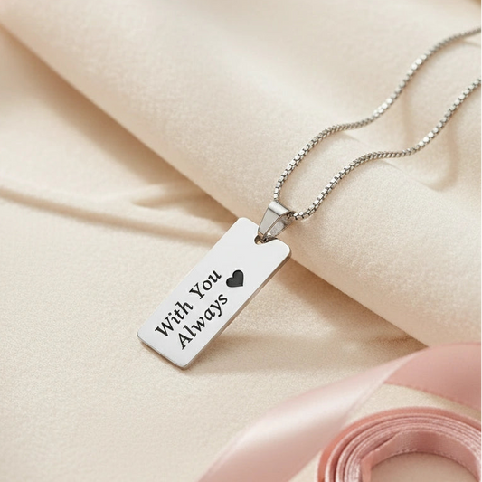 Couple Photo Engraved Necklace